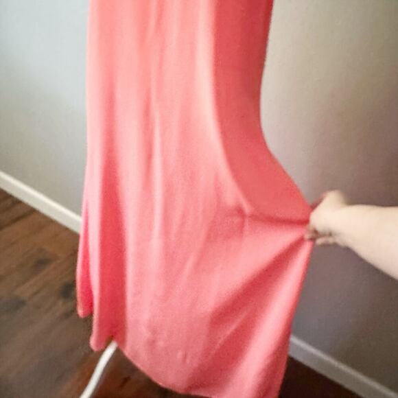 J. Crew Peach Pink 100% Silk Scoop Neck Maxi Dress women's size XS - Picture 4 of 11